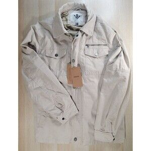 WenVen Jacket Mens XL Lightweight Military Filed Cotton Work Coat Zip Up Wen Ven